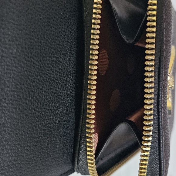 Black Crossbody Bag with Gold Bee Accent - Picture 3 of 4
